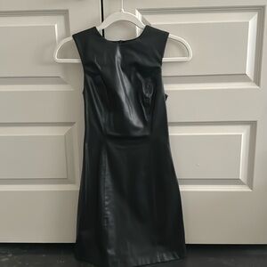 Zara Black Leather Dress